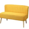 HOMCOM 2-Sitzer Stoffsofa Holz Schaumstoff 117 x 56,5 x 77 cm