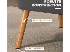 HOMCOM 2-Sitzer Stoffsofa Holz 117 x 56,5 x 77cm