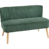 HOMCOM Sofa 2 Sitzer Modern Couch für Wohnzimmer 117 x 56 x 77 cm