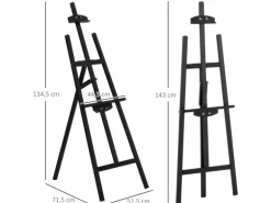 HOMCOM Staffelei Klappbar 90° Einstellbar Halterung