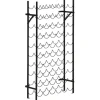 HOMCOM Weinregal Weinständer 60 Flaschen Wandbefestigung Metall Schwarz