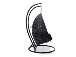 Home Deluxe Hängesessel Twin Polyrattan Schwarz