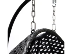 Home Deluxe Hängesessel Twin Polyrattan Schwarz