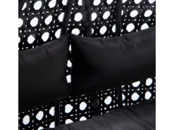Home Deluxe Hängesessel Twin Polyrattan Schwarz