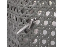 Home Deluxe Hängesessel Twin aus Polyrattan mit Regenabdeckung Grau