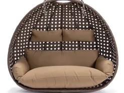 Home Deluxe Hängesessel-Korb Twin ohne Gestell inkl. Sitzkissen Braun