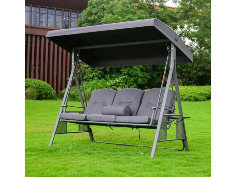 Home Deluxe Hollywoodschaukel Descanso Grau