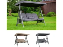 Home Deluxe Hollywoodschaukel Descanso Grau
