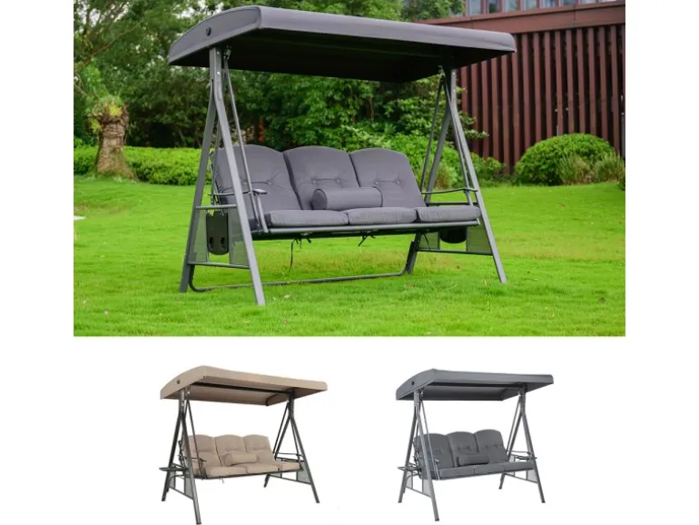 Home Deluxe Hollywoodschaukel Descanso Grau