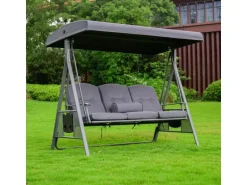 Home Deluxe Hollywoodschaukel Descanso Grau