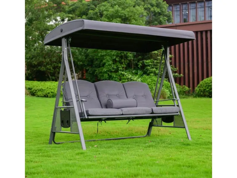 Home Deluxe Hollywoodschaukel Descanso Grau