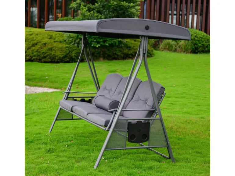 Home Deluxe Hollywoodschaukel Descanso Grau