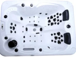 Home Deluxe Outdoor Whirlpool Beach Pure 210 x 155 x 83 cm Dunkelgrau-Weiß