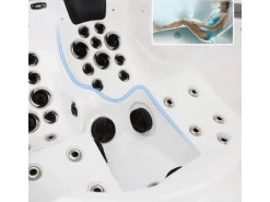 Home Deluxe Outdoor Whirlpool Beach Pure 210 x 155 x 83 cm Dunkelgrau-Weiß