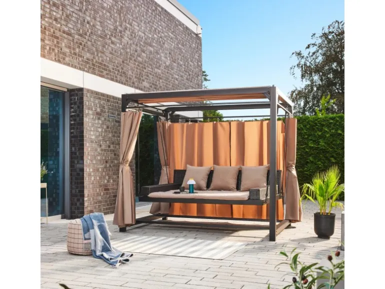 Home Deluxe Pavillon Provence 236 cm x 180 cm x 210 cm mit Gartenliege