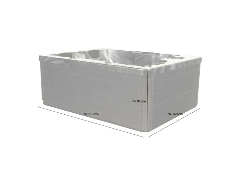 Home Deluxe Whirlpool Black Marble für 3 Personen 210 x 160 x 85 cm