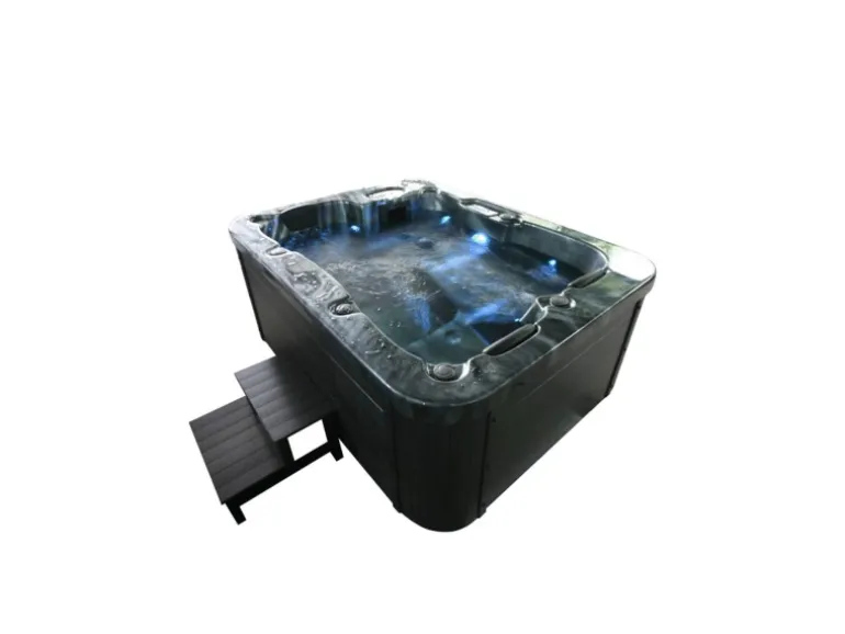 Home Deluxe Whirlpool Black Marble für 3 Personen 210 x 160 x 85 cm