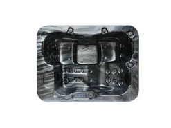 Home Deluxe Whirlpool Black Marble für 3 Personen 210 x 160 x 85 cm