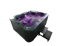 Home Deluxe Whirlpool Black Marble für 3 Personen 210 x 160 x 85 cm
