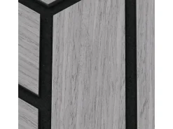 Homestyle4u Akustikpaneele 30 x 26 cm 10 Stück Grau Hexagon Wandpaneele Holz