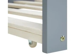 Homestyle4u Ausziehbett 90 x 200 cm Grau 2506