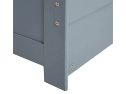 Homestyle4u Ausziehbett 90 x 200 cm Grau 2506