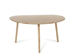 Homestyle4u Beistelltisch Natur Couchtisch Holztisch Nierentisch Kiefer