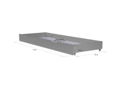 Homestyle4u Bettkasten in Grau 173x16x63 cm 2040