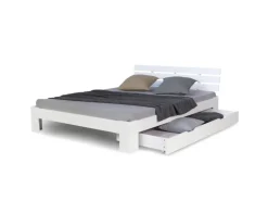 Homestyle4u Bettkasten in Weiß 173x16x63 cm 1911
