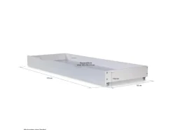 Homestyle4u Bettkasten in Weiß 173x16x63 cm 1911