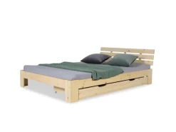 Homestyle4u Bettkasten in Braun 173x16x63 cm 1910
