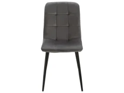Homestyle4u Esszimmerstuhl 4er Set in Anthrazit Samt 2328