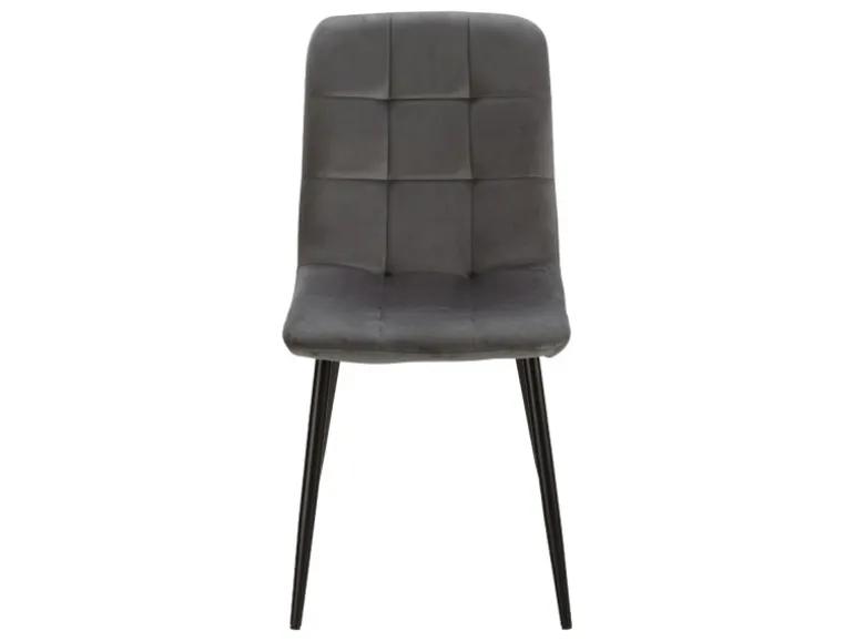 Homestyle4u Esszimmerstuhl 4er Set in Anthrazit Samt 2328