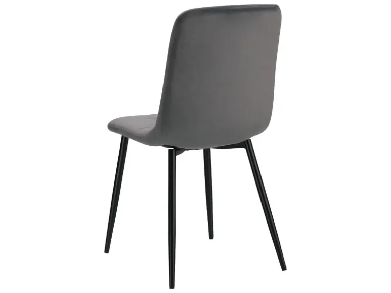 Homestyle4u Esszimmerstuhl 4er Set in Anthrazit Samt 2328