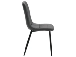 Homestyle4u Esszimmerstuhl 4er Set in Anthrazit Samt 2328