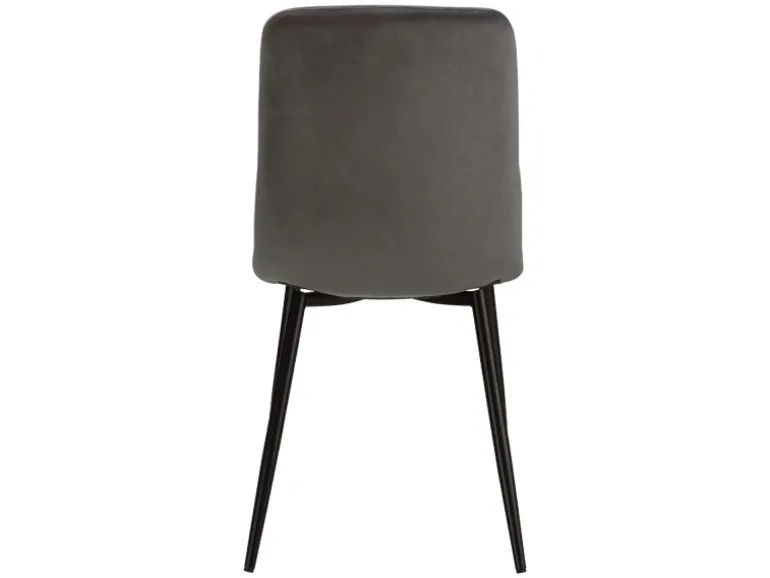 Homestyle4u Esszimmerstuhl 4er Set in Anthrazit Samt 2328