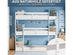 Homestyle4u Etagenbett 90x200 cm in Weiß 1978