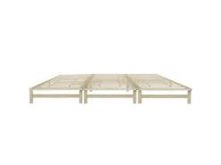 Homestyle4u Familienbett XXL 270x200 cm in Braun mit Lattenrost 2049