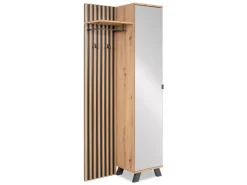 Homestyle4u Garderobe Flurgarderobe mit Spiegel Flurmöbel Garderobenpaneel