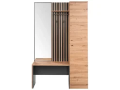 Homestyle4u Garderobe Industrial Flurgarderobe Sitzbank Garderobenpaneel