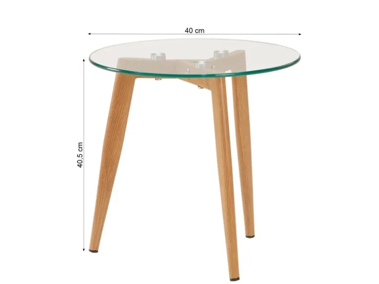 Homestyle4u Glastische Beistelltisch Couchtisch Glas Rund 2 er Set 1822