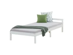 Homestyle4u Holzbett 90 x 200 cm Weiß 1412