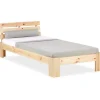 Homestyle4u Holzbett 90 x 200 cm mit Lattenrost in Braun 2191
