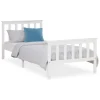 Homestyle4u Holzbett 90 x 200 cm Weiß 1416