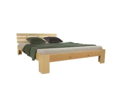 Homestyle4u Holzbett 120 x 200 cm mit Lattenrost in Braun 2192