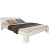 Homestyle4u Holzbett 160 x 200 cm mit Lattenrost in Weiß 1835