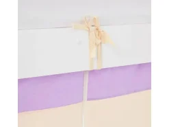 Homestyle4u Kinder Hochbett 90x200 Rutsche Lila Peach Kinderbett Weiß 2950