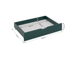 Homestyle4u Kinderbett 90x200 Holzbett mit Rausfallschutz Grün 2912