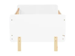 Homestyle4u Kinderbett 90x200 mit Raufallschutz Lattenrost Weiß 2604