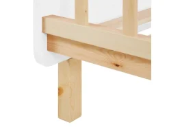 Homestyle4u Kinderbett 90x200 mit Raufallschutz Lattenrost Weiß 2604